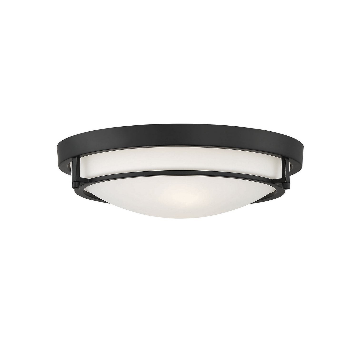 Meridian - M60019MBK - Two Light Semi-Flush Mount - Mflus - Matte Black
