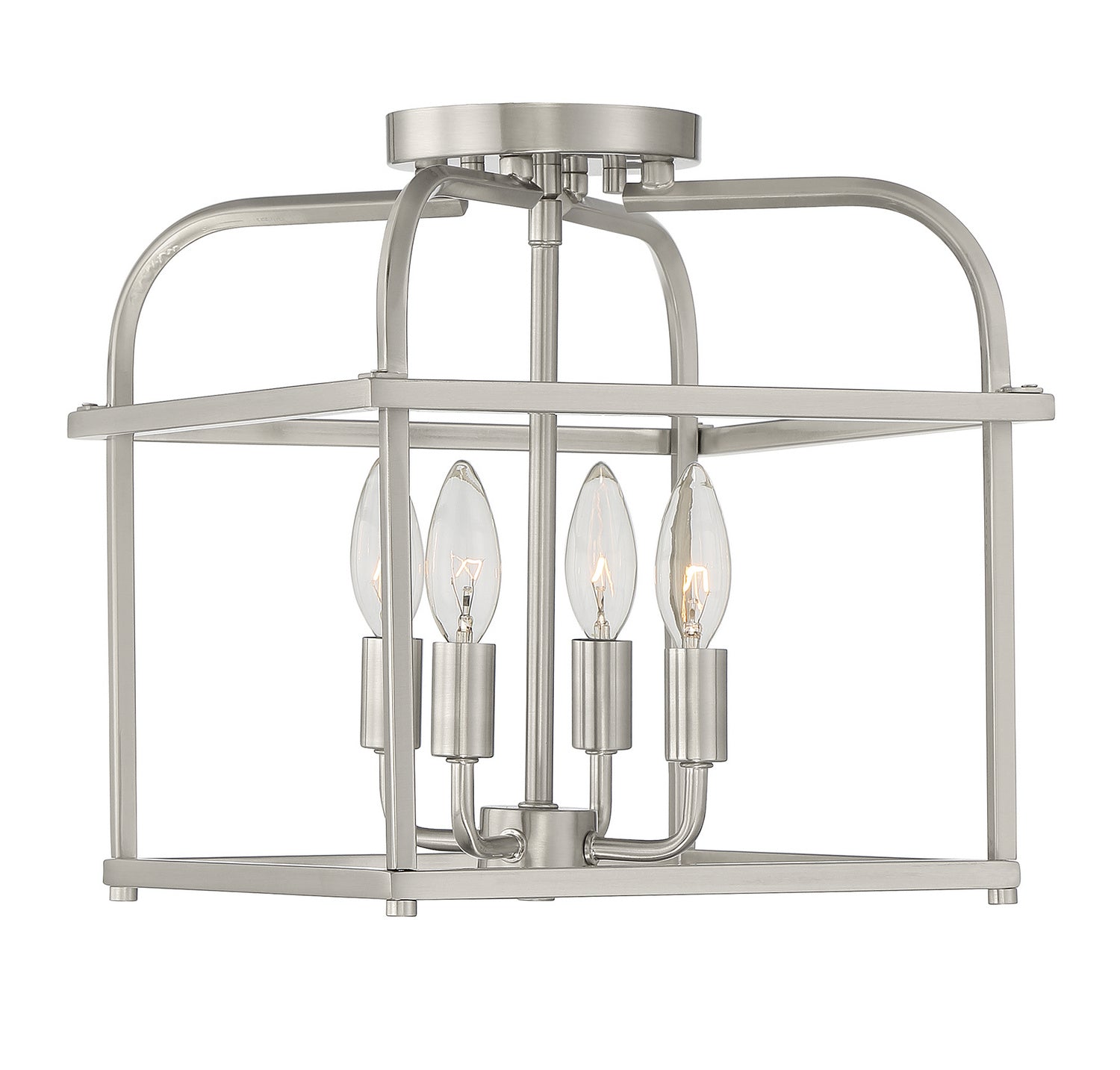 Meridian - M60061BN - Four Light Semi-Flush Mount - Brushed Nickel