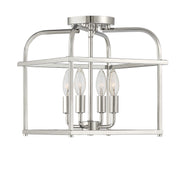 Meridian - M60061PN - Four Light Semi-Flush Mount - Polished Nickel
