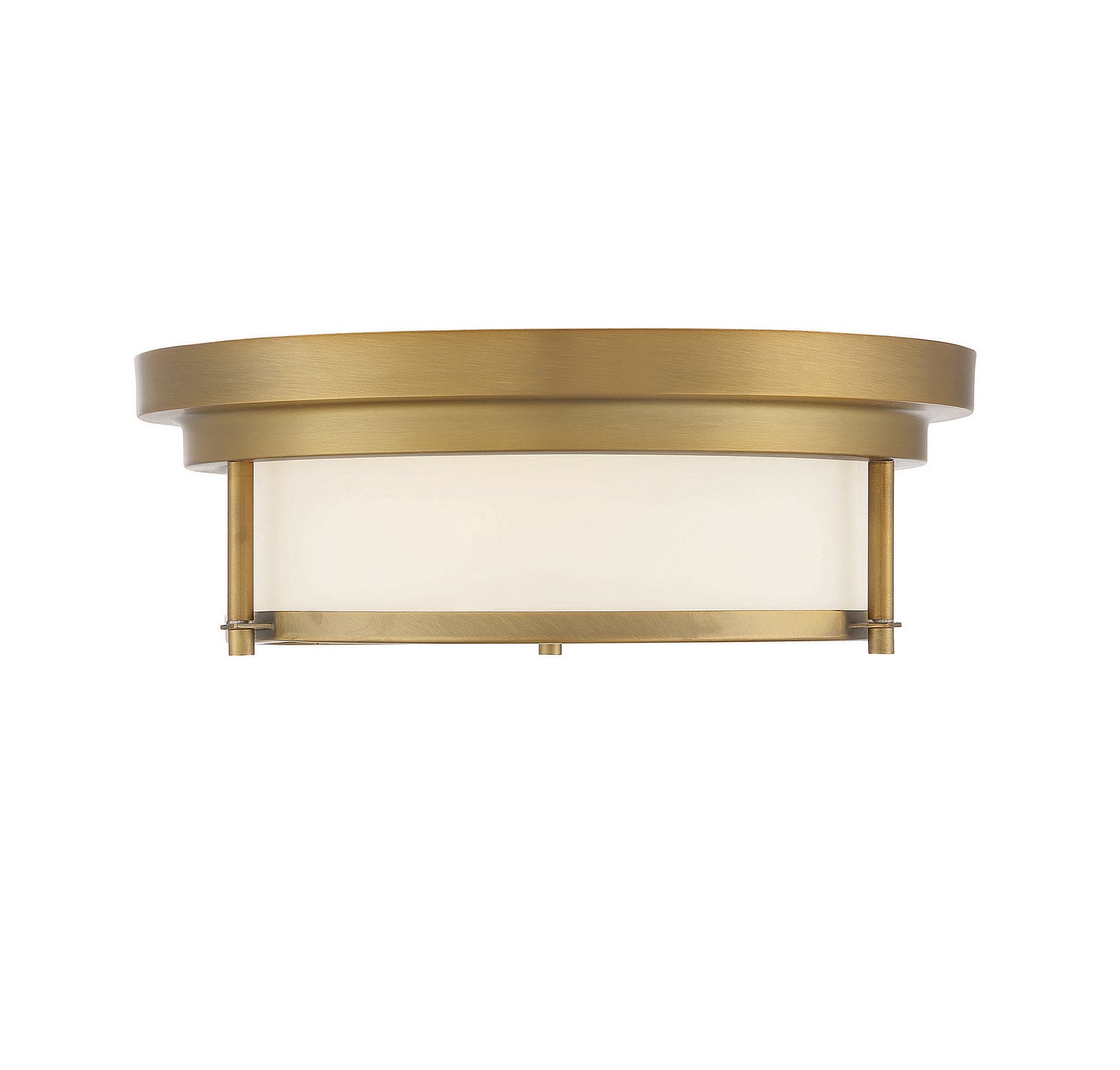 Meridian - M60062NB - Two Light Flush Mount - Natural Brass