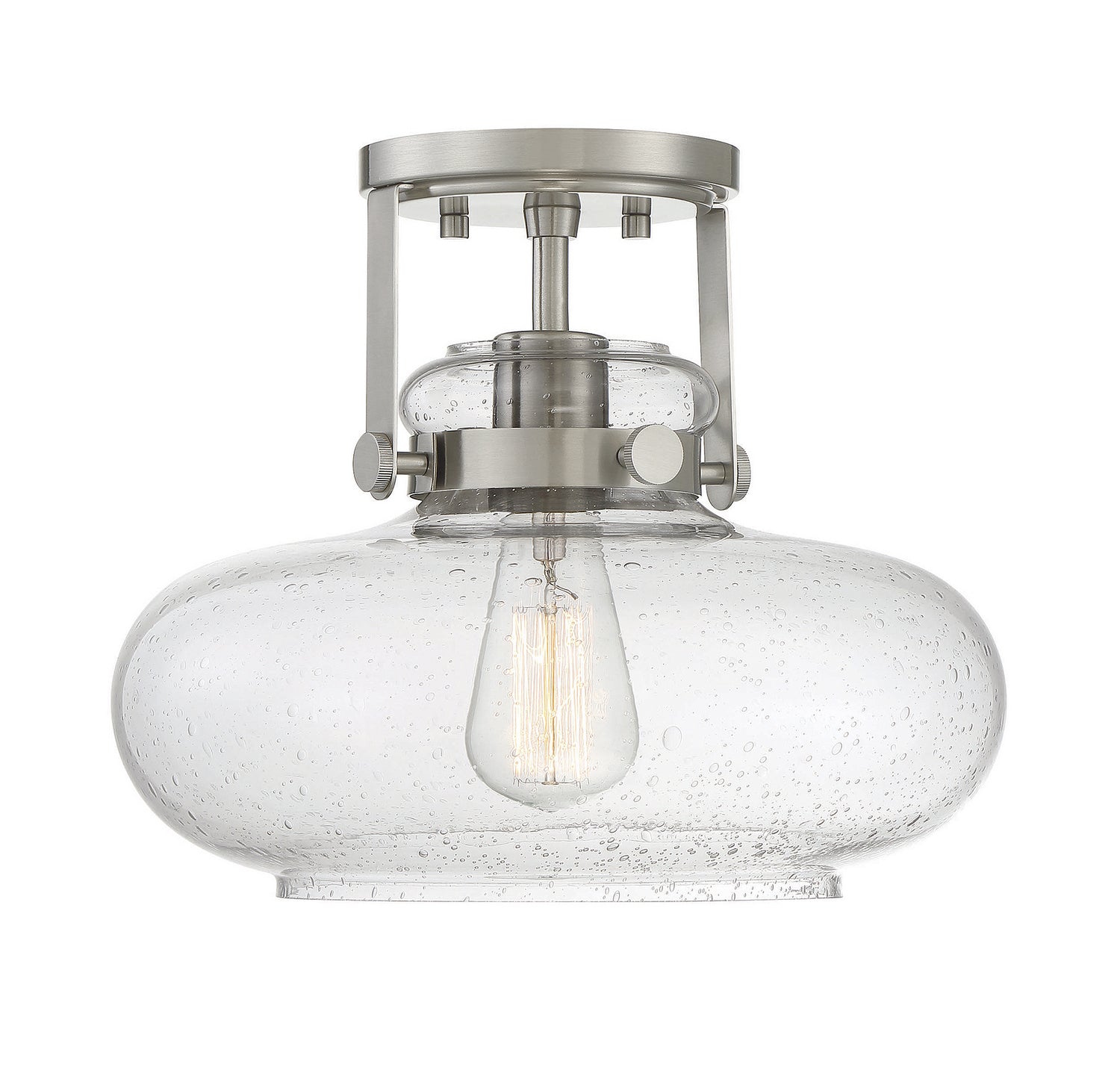 Meridian - M60064BN - One Light Semi-Flush Mount - Brushed Nickel
