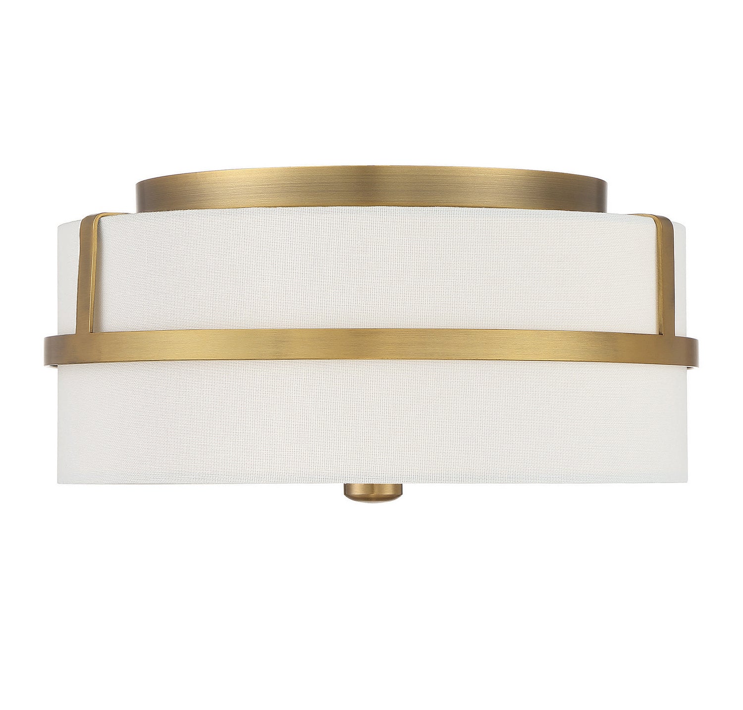 Meridian - M60065NB - Two Light Flush Mount - Natural Brass