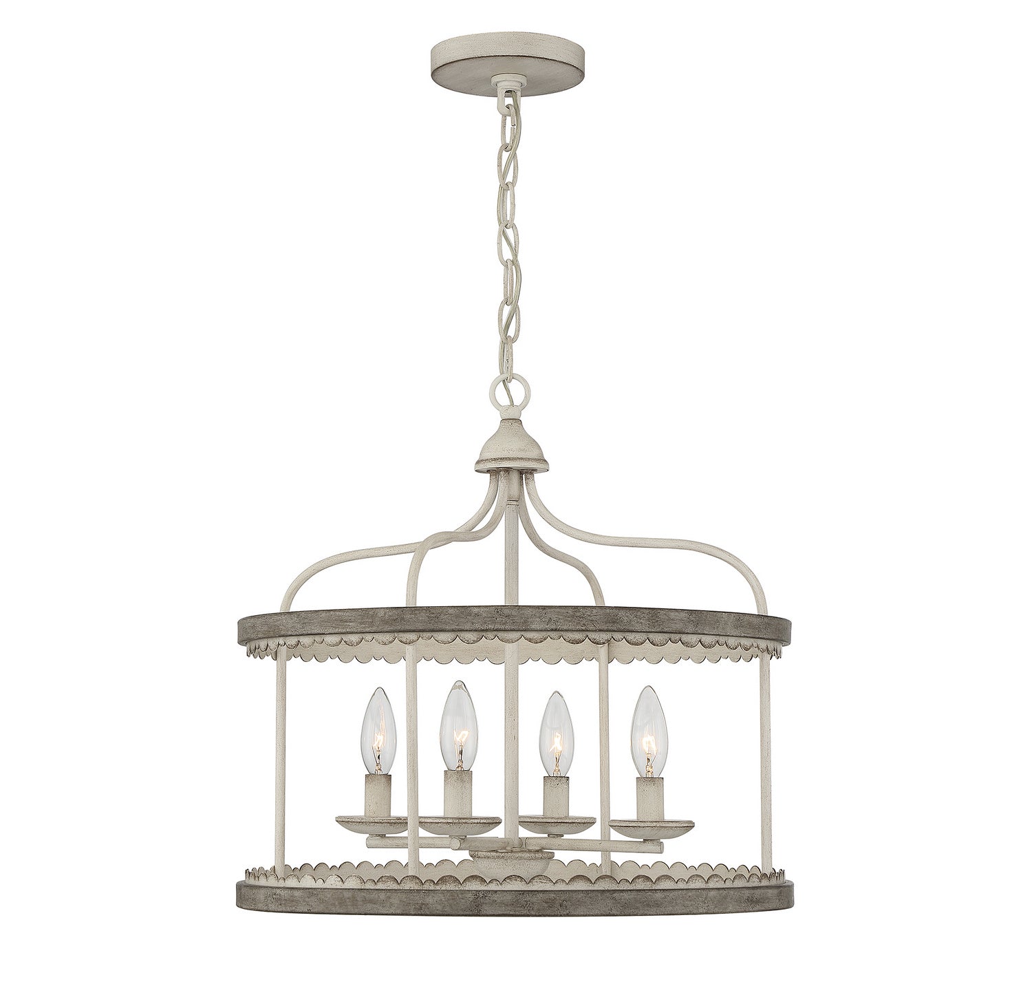 Meridian - M70110SIL - Four Light Pendant - Silo