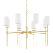 Mitzi - H223808-AGB - Eight Light Chandelier - Olivia - Aged Brass