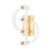 Mitzi - H379104-GL/WH - Four Light Wall Sconce - Maddie - Gold Leaf/White