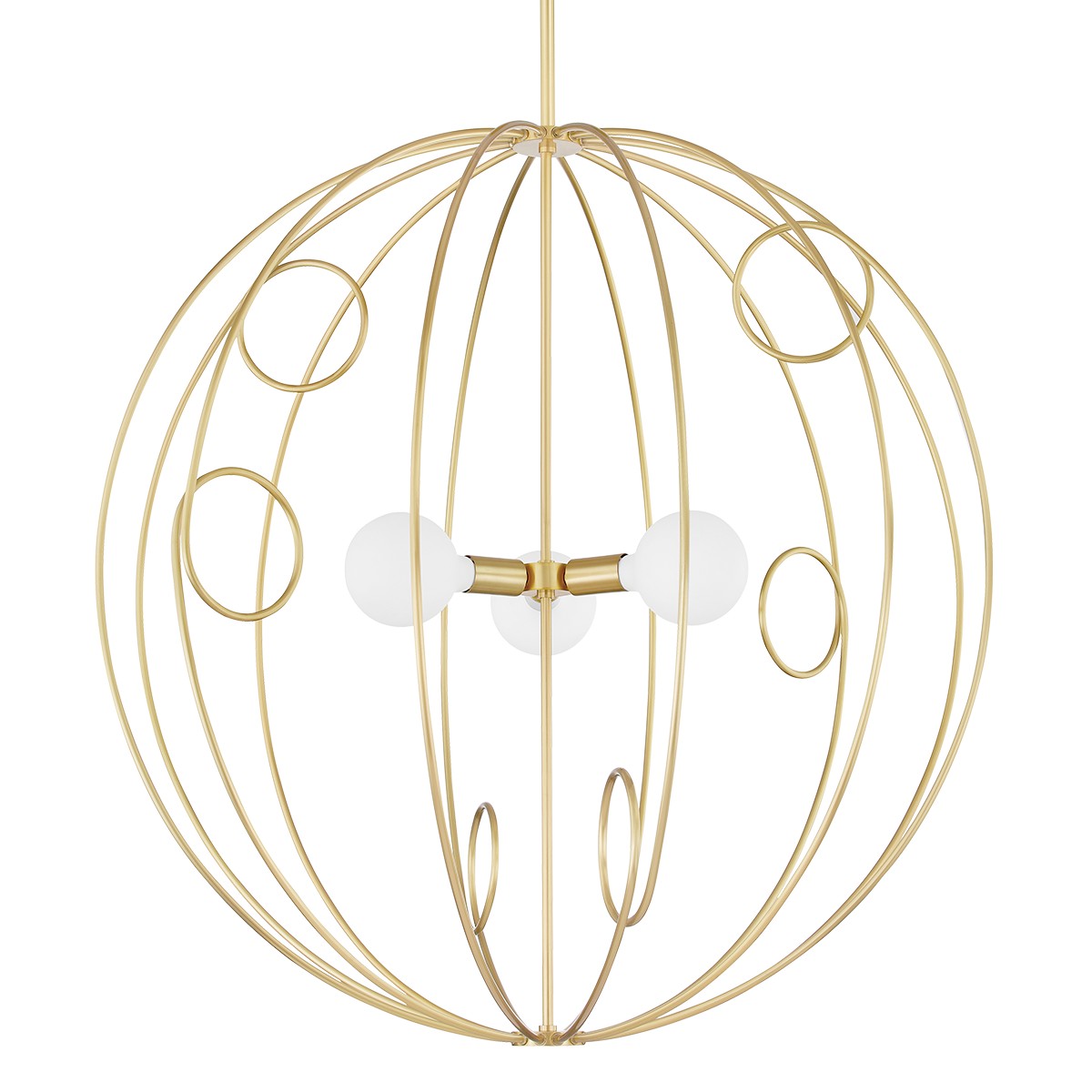 Mitzi - H485701L-AGB - Three Light Pendant - Alanis - Aged Brass
