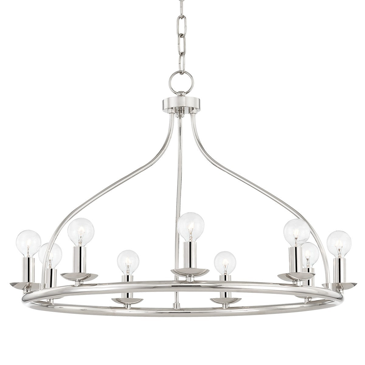 Mitzi - H511809-PN - Nine Light Chandelier - Kendra - Polished Nickel