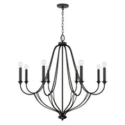 Capital Lighting - 441681BI - Eight Light Chandelier - Bentley - Black Iron