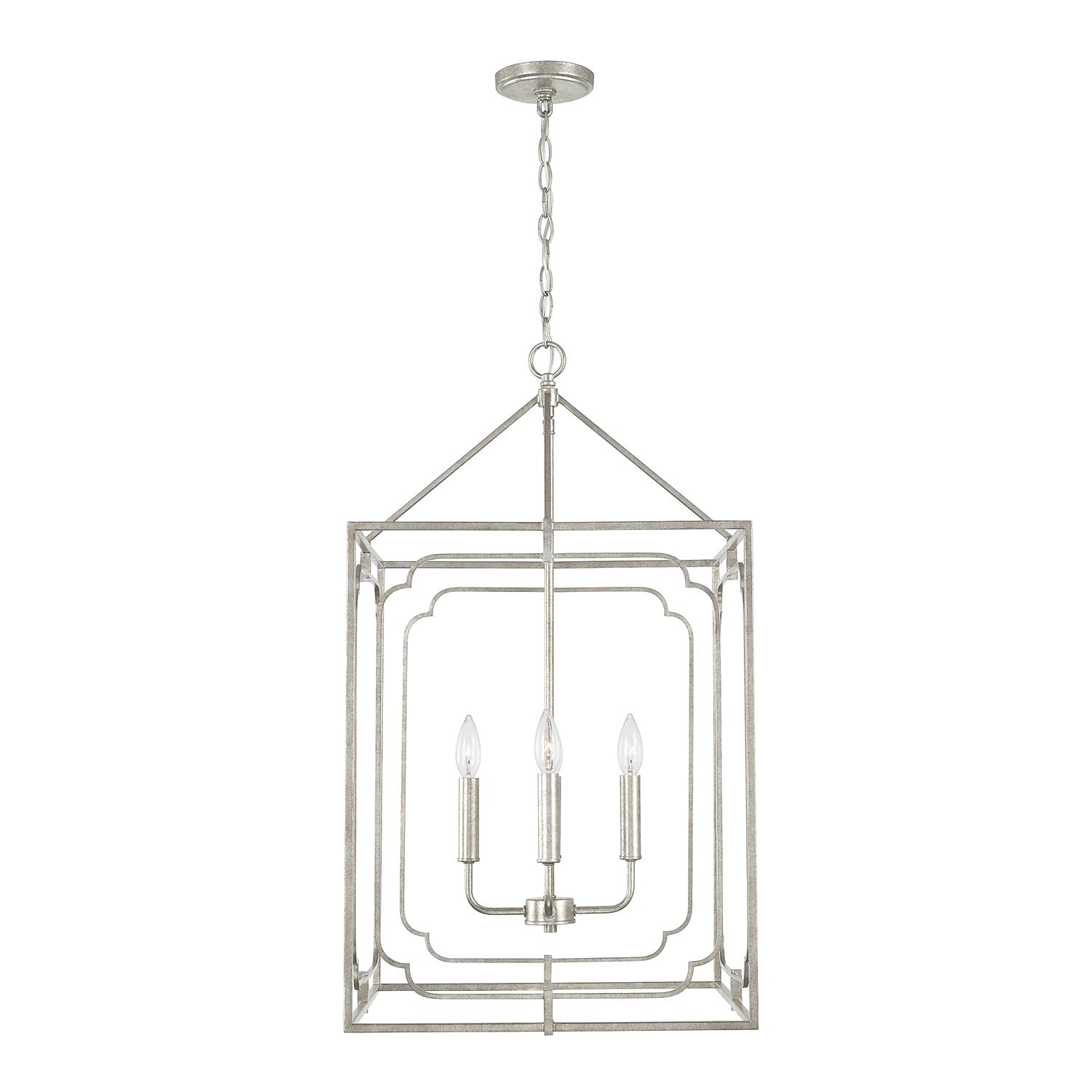 Capital Lighting - 543441AS - Four Light Foyer Pendant - Merrick - Antique Silver