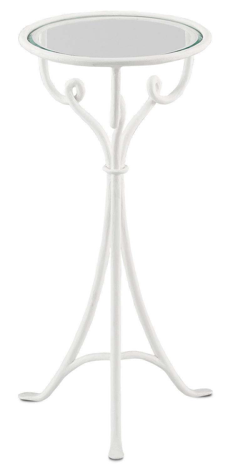 Currey and Company - 4000-0096 - Drinks Table - Gesso White/Clear