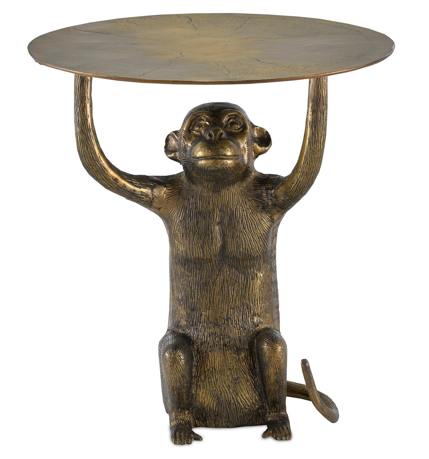 Currey and Company - 4000-0118 - Accent Table - Antique Gold