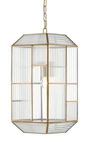 Currey and Company - 9000-0749 - One Light Pendant - Antique Brass/Clear