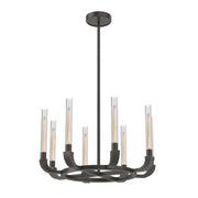 Alora - CH316708UBCR - Eight Light Chandelier - Flute - Ribbed Glass/Urban Bronze