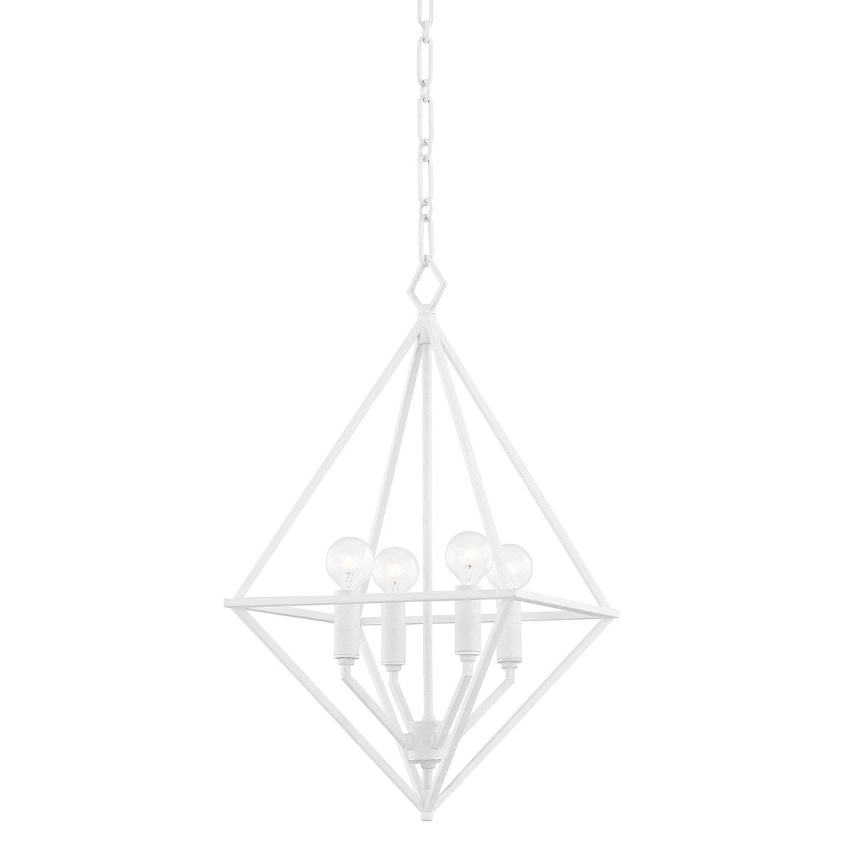 Hudson Valley - 3117-WP - Four Light Pendant - Haines - White Plaster