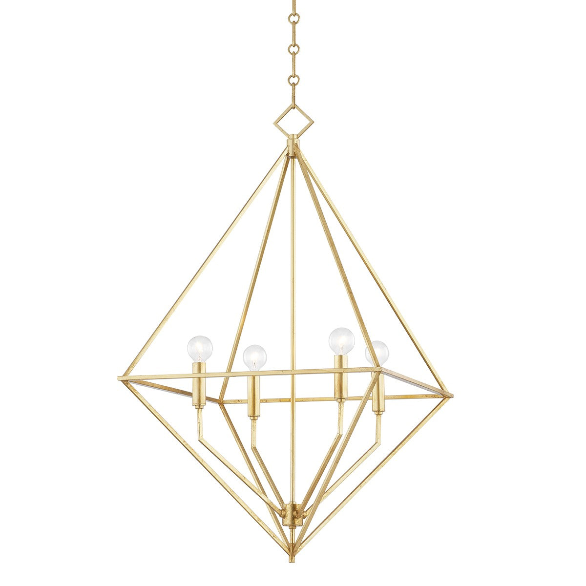 Hudson Valley - 3129-GL - Four Light Pendant - Haines - Gold Leaf