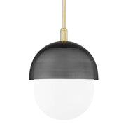 Hudson Valley - 6119-AGB/BK - One Light Pendant - Nyack - Aged Brass/Black