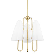 Hudson Valley - 7173-AGB - Three Light Chandelier - Slate Hill - Aged Brass