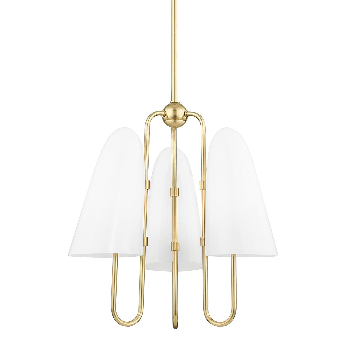Hudson Valley - 7173-AGB - Three Light Chandelier - Slate Hill - Aged Brass