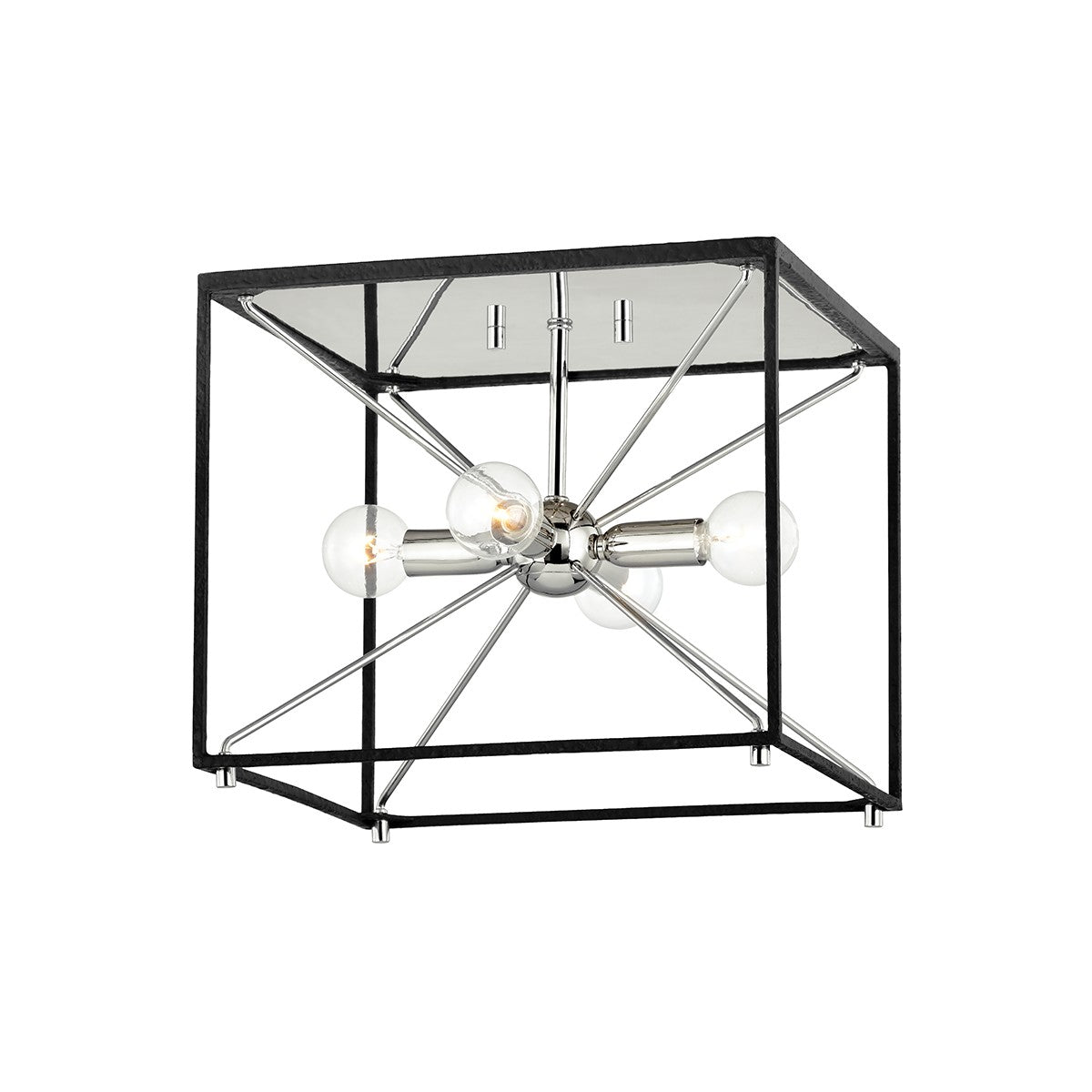 Hudson Valley - 8910-PN/BK - Four Light Chandelier - Glendale - Polished Nickel/Black