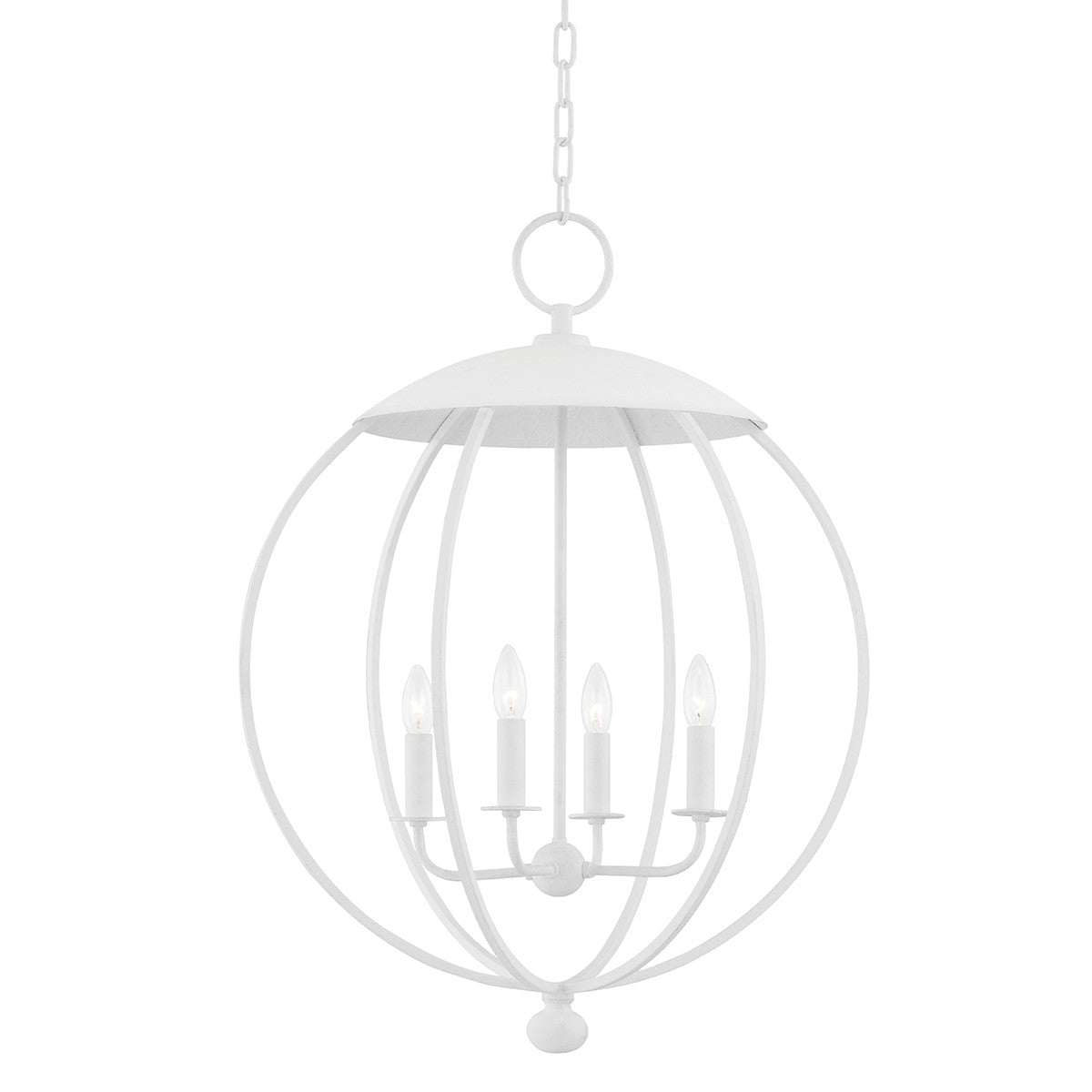 Hudson Valley - 9124-WP - Four Light Pendant - Wesley - White Plaster