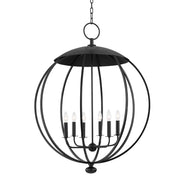 Hudson Valley - 9132-AI - Six Light Pendant - Wesley - Aged Iron