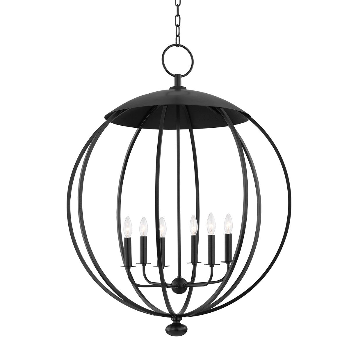 Hudson Valley - 9132-AI - Six Light Pendant - Wesley - Aged Iron