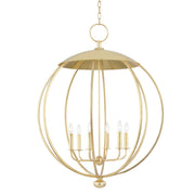 Hudson Valley - 9132-GL - Six Light Pendant - Wesley - Gold Leaf