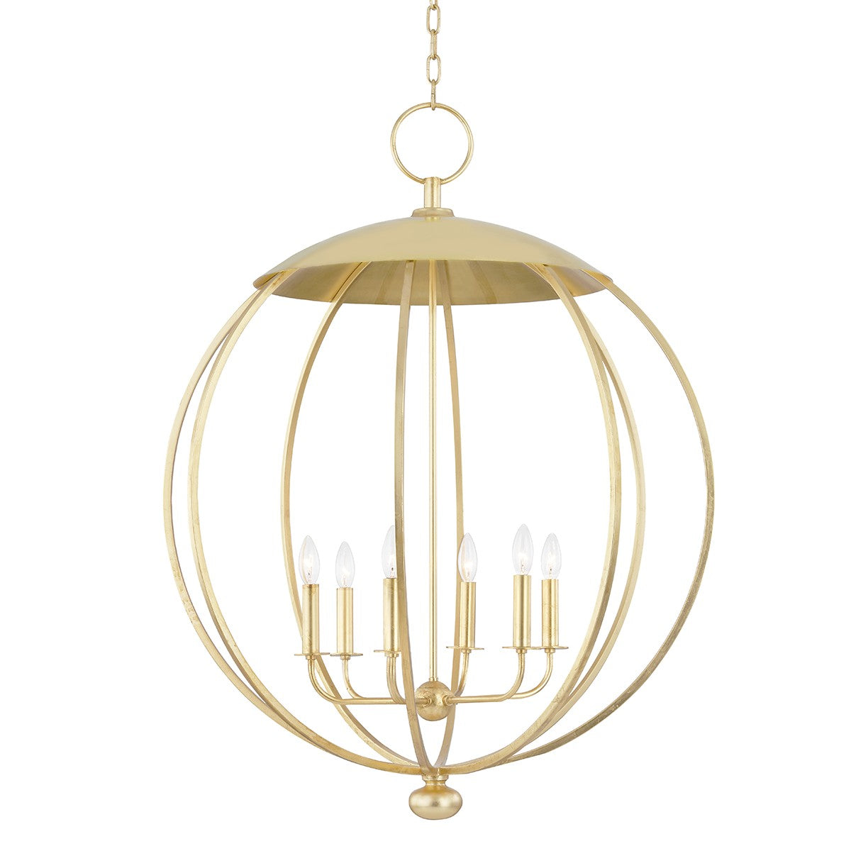 Hudson Valley - 9132-GL - Six Light Pendant - Wesley - Gold Leaf