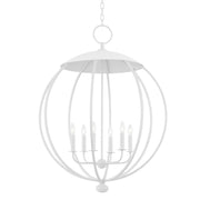 Hudson Valley - 9132-WP - Six Light Pendant - Wesley - White Plaster