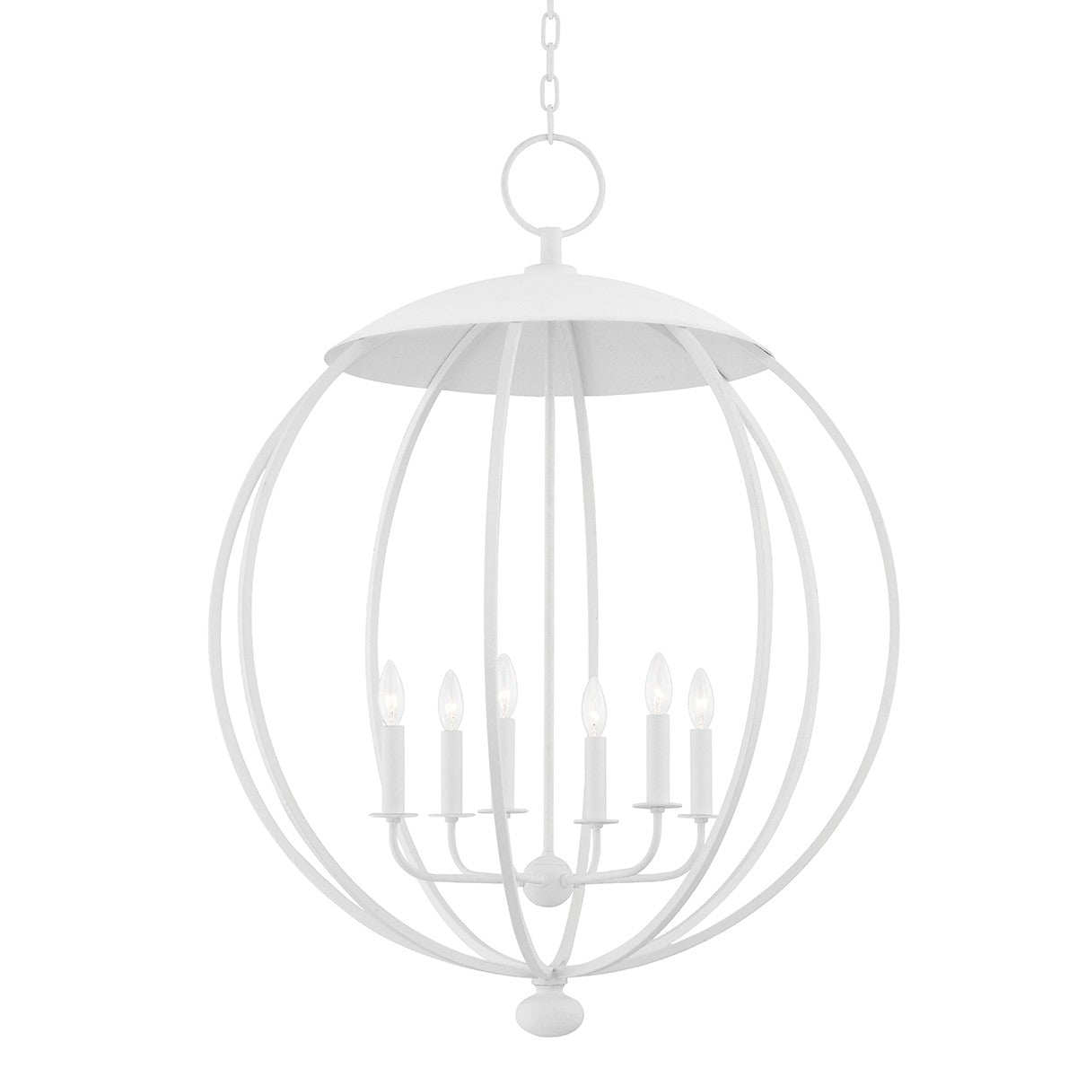 Hudson Valley - 9132-WP - Six Light Pendant - Wesley - White Plaster