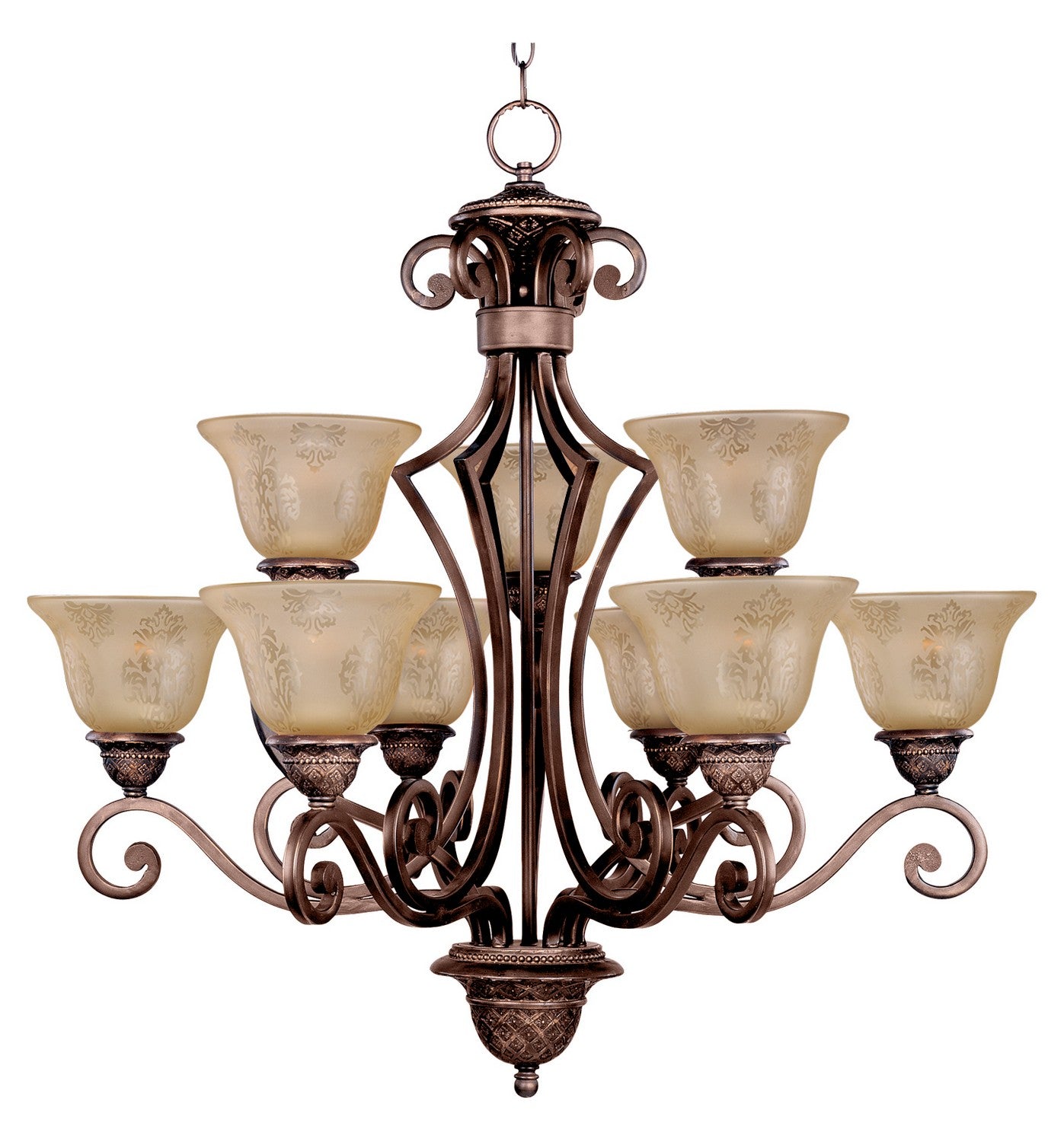 Maxim - 11245SAOI - Nine Light Chandelier - Symphony - Oil Rubbed Bronze