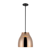 Kuzco Lighting - PD62012-BK/CP - LED Pendant - Trinity - Black/Copper