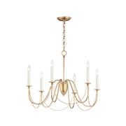 Maxim - 12166GL - Six Light Chandelier - Plumette - Gold Leaf