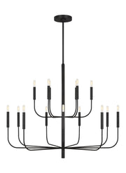 Visual Comfort Studio - EC10015AI - 15 Light Chandelier - Brianna - Aged Iron