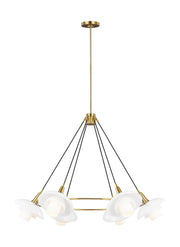 Visual Comfort Studio - EC1226BBS - Six Light Chandelier - Rossie - Burnished Brass