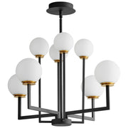Quorum - 3-28-1540 - LED Chandelier - Bonzo - Black|Aged Brass