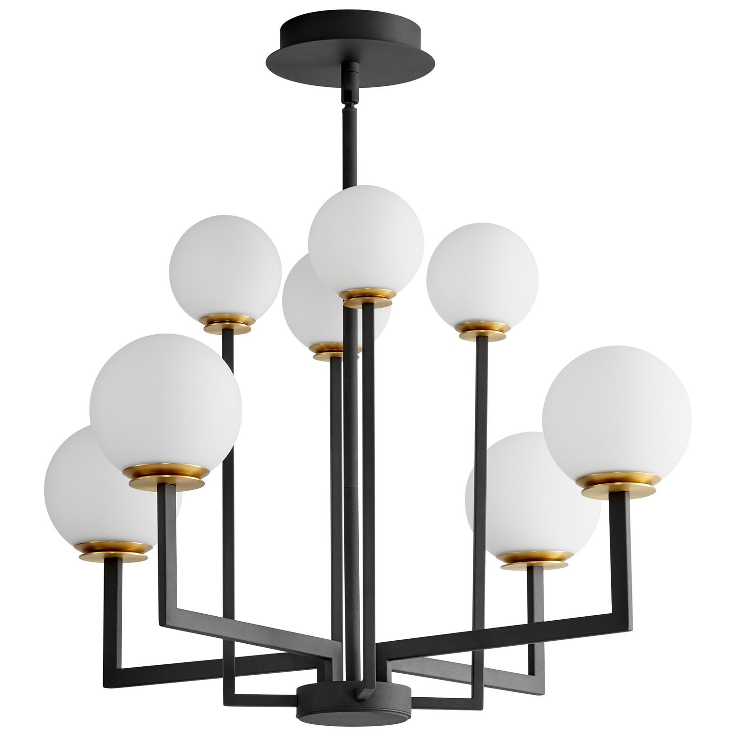 Quorum - 3-28-1540 - LED Chandelier - Bonzo - Black|Aged Brass