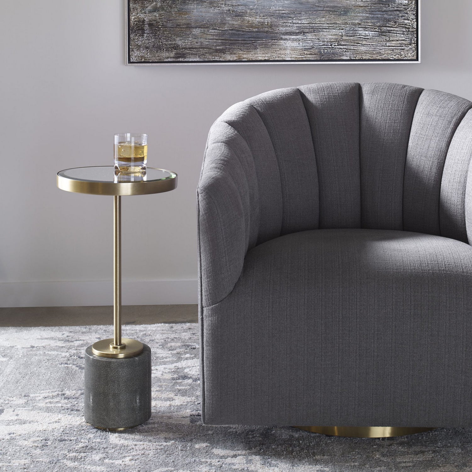 Uttermost - 24998 - Accent Table - Laurier - Brushed Brass