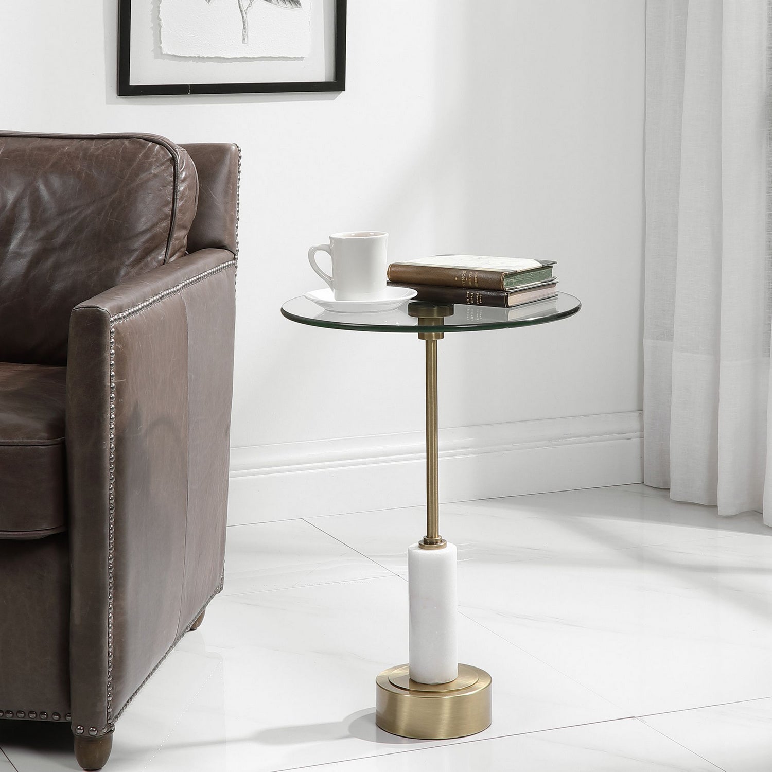Uttermost - 25130 - Accent Table - Portsmouth - Brushed Brass
