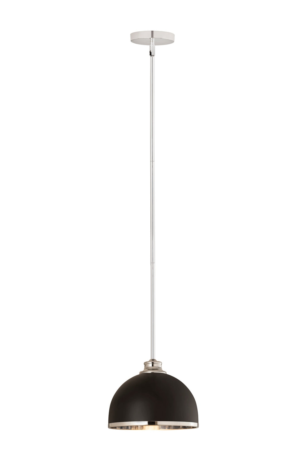 Z-Lite - 1004P10-MB-CH - One Light Pendant - Landry - Matte Black + Chrome
