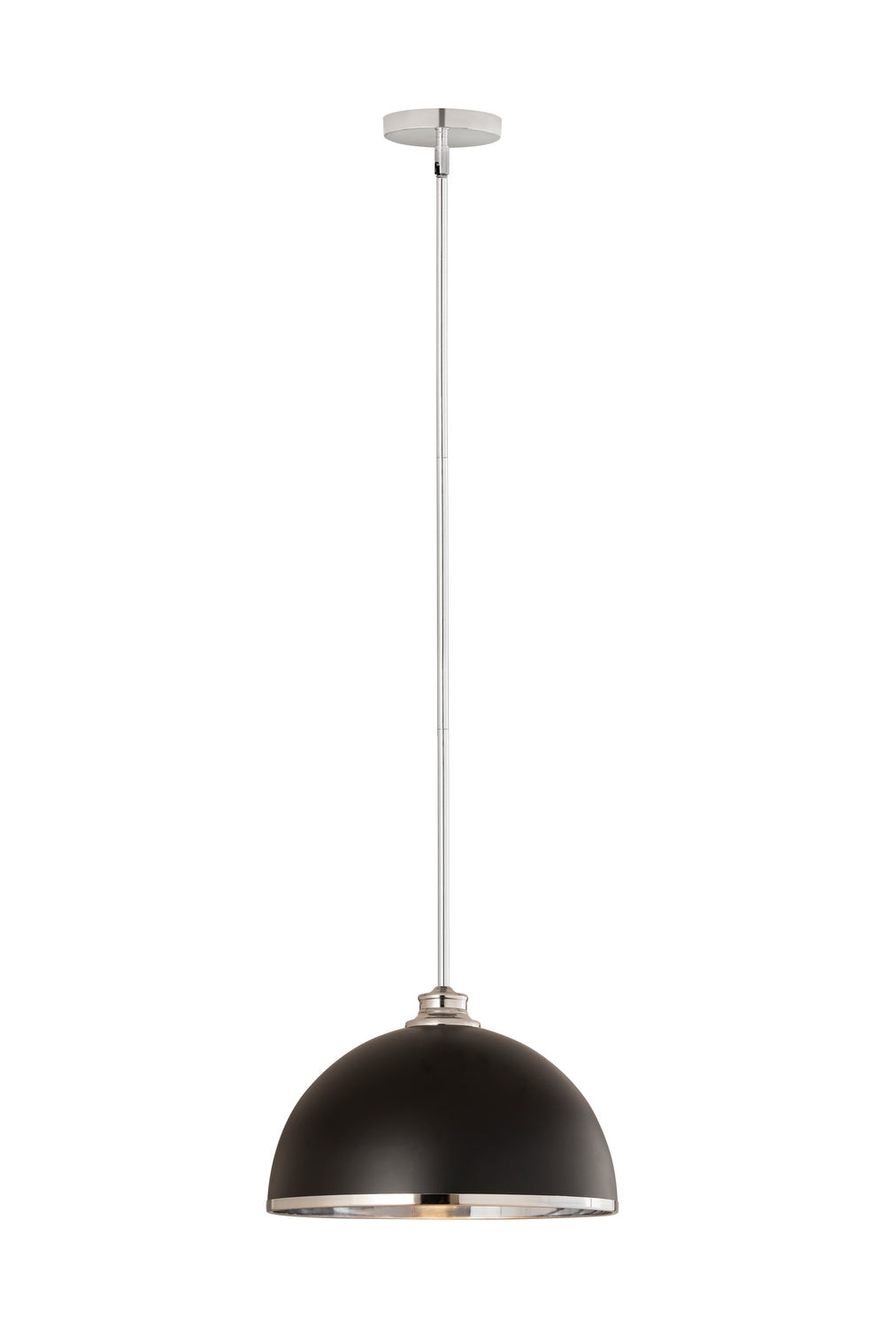 Z-Lite - 1004P14-MB-CH - One Light Pendant - Landry - Matte Black + Chrome