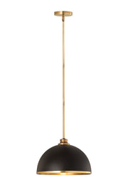 Z-Lite - 1004P14-MB-RB - One Light Pendant - Landry - Matte Black / Rubbed Brass