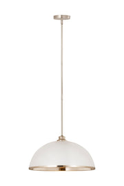 Z-Lite - 1004P20-MW-BN - One Light Pendant - Landry - Matte White + Brushed Nickel