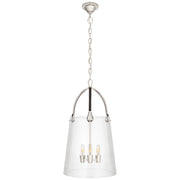 Ralph Lauren - RL 5653PN/CHC-CG - Three Light Lantern - Julian - Polished Nickel and Chocolate Leather