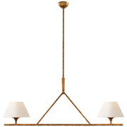 Visual Comfort Signature - S 5405GI-L - Two Light Linear Chandelier - Cesta - Gilded Iron