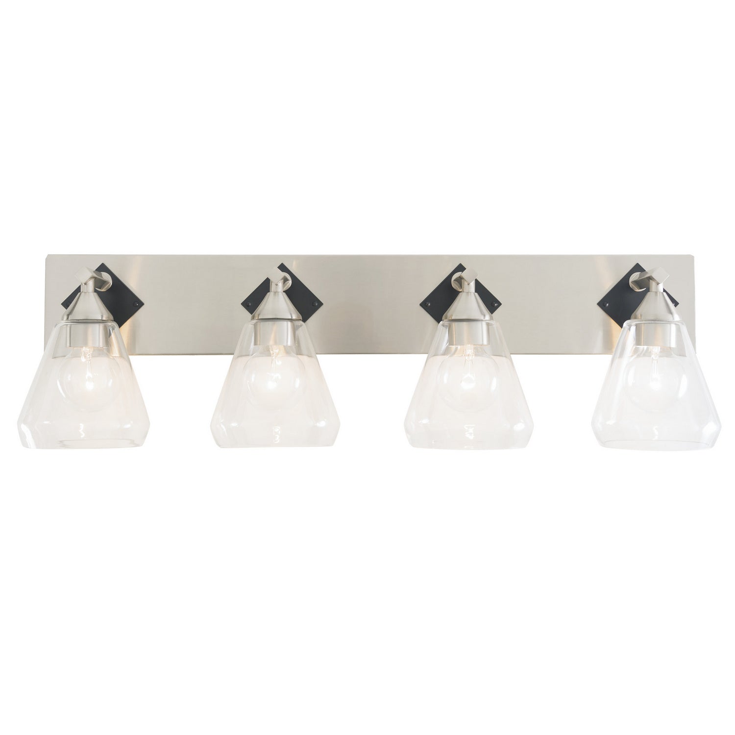 Varaluz - 349B04BNMB - Four Light Bath - Prestige - Brushed Nickel/Matte Black
