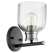 Quorum - 510-1-6965 - One Light Wall Mount - Monarch - Textured Black|Satin Nickel