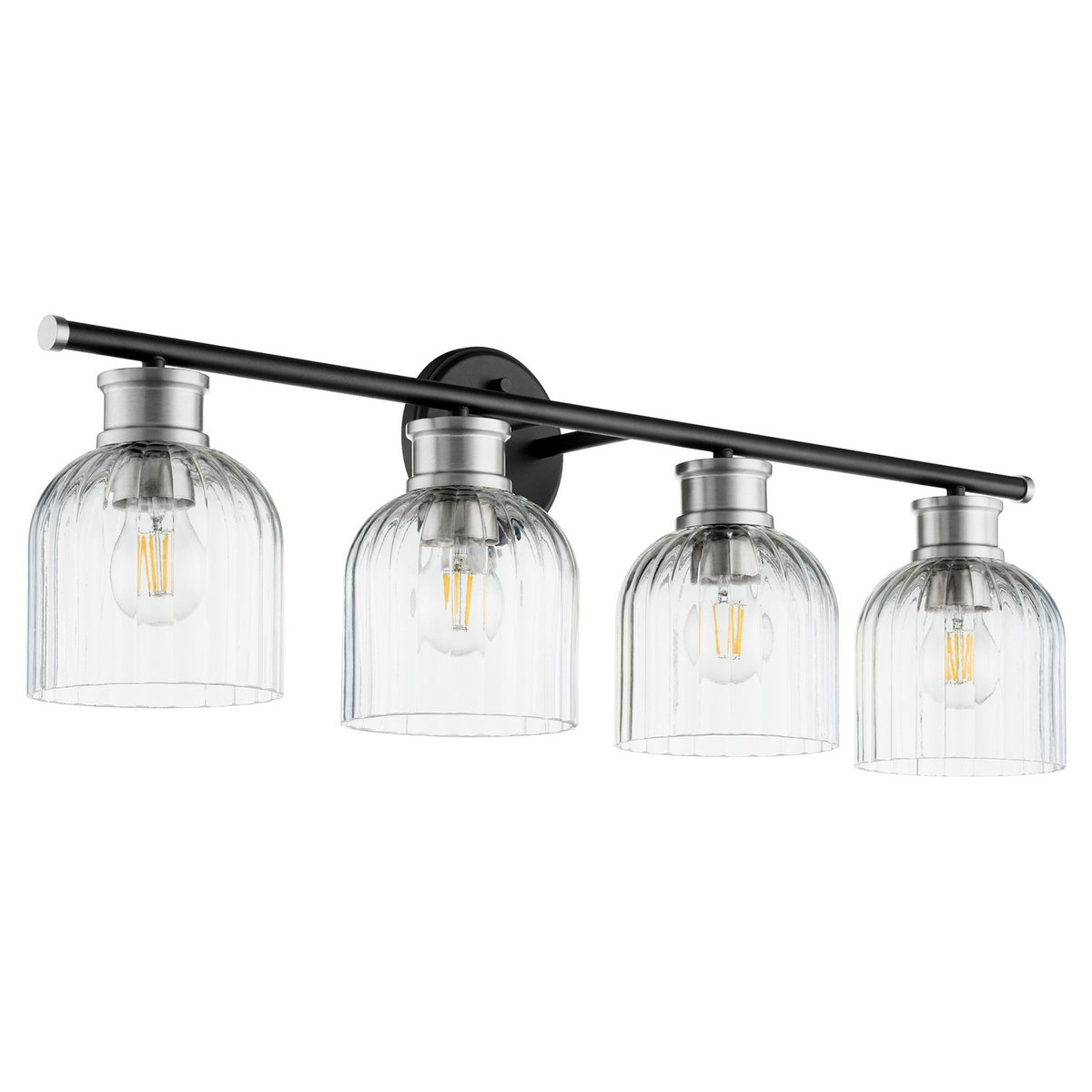 Quorum - 510-4-6965 - Four Light Vanity - Monarch - Textured Black|Satin Nickel