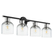 Quorum - 510-4-6965 - Four Light Vanity - Monarch - Textured Black|Satin Nickel