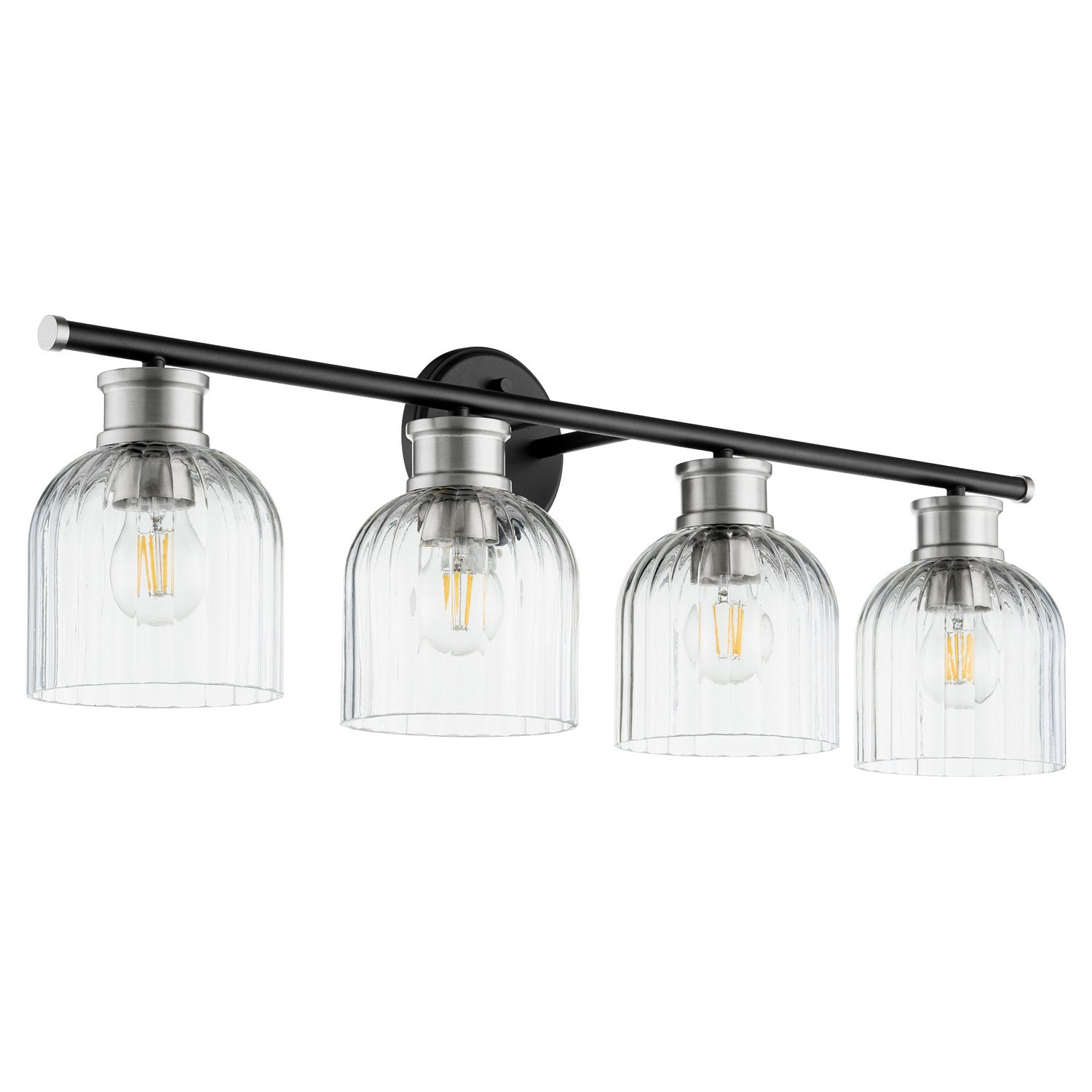 Quorum - 510-4-6965 - Four Light Vanity - Monarch - Textured Black|Satin Nickel